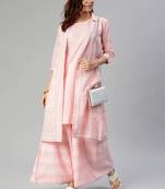 Baby-pink sequins cotton salwar