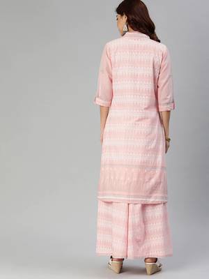 Baby-pink sequins cotton salwar 2
