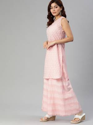 Baby-pink sequins cotton salwar 3