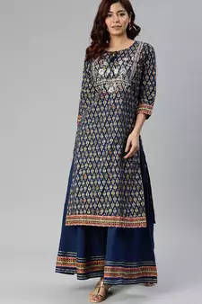Blue gotta patti cotton salwar