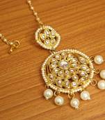 White pearl maang-tikka