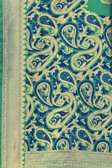 Green Woven Art Silk Saree With Blouse