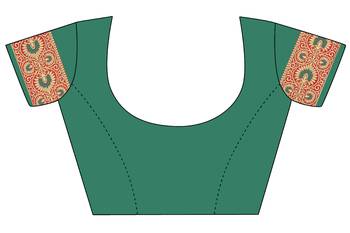 Green Woven Art Silk Saree With Blouse 5