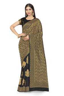 Black Woven  Art Silk Saree With Blouse