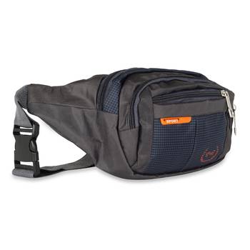 NFI essentials Waist Bag Zip Bag Multipurpose Belt Bag for Men Polyester Waist Pouch (Navy Blue) 1