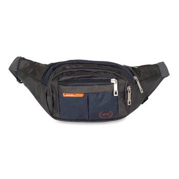NFI essentials Waist Bag Zip Bag Multipurpose Belt Bag for Men Polyester Waist Pouch (Navy Blue) 2
