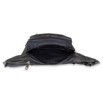 NFI essentials Waist Bag Zip Bag Multipurpose Belt Bag for Men Polyester Waist Pouch (Navy Blue) 4