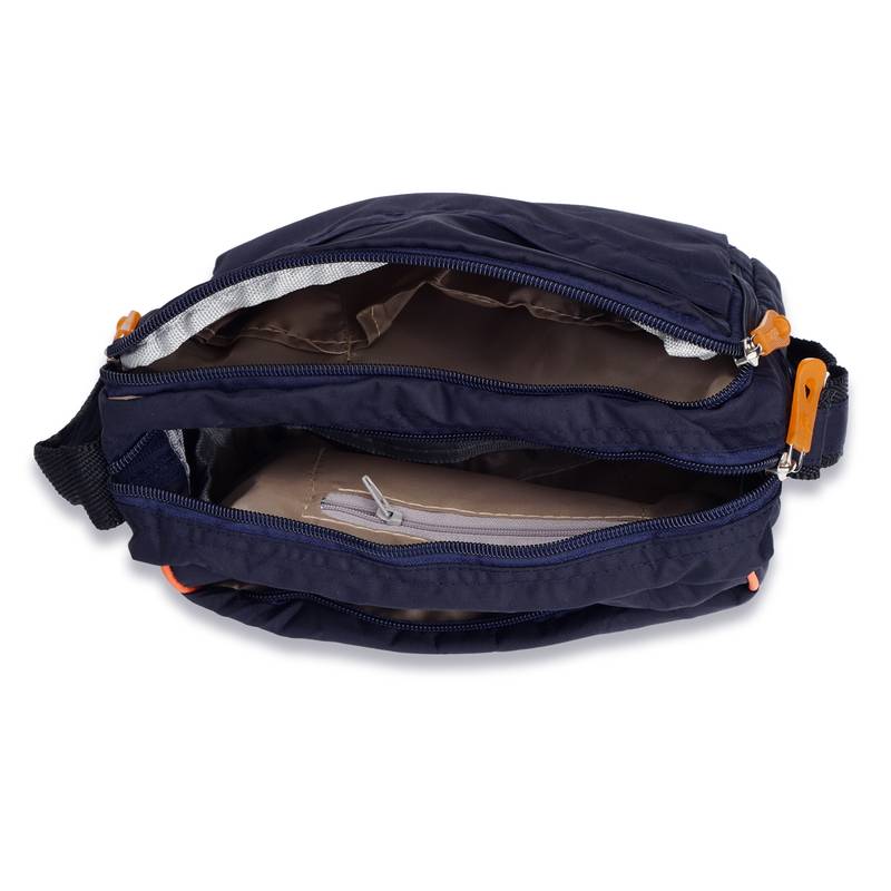 NFI essentials Men's Sling Bag Cross Body Travel Business Messenger Bag for Men (Navy Blue)