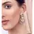 Grey Gold Tone Kundan Earrings