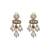 Black and Grey Gold Tone Kundan Earrings