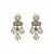 Black and Grey Gold Tone Kundan Earrings