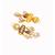 Black and Grey Gold Tone Kundan Earrings
