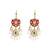 Red and Gold Tone Meenakari Kundan Earrings