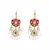 Red and Gold Tone Meenakari Kundan Earrings