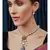Pink White Blue Gold Tone Necklace Set