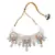 Blue White Gold Tone Meenakari Pearl Necklace Set