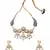 Grey Gold Tone Meenkari Kundan Necklace Set