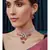 Pink Gold Tone Beaded Kundan Necklace Set