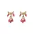 Pink Gold Tone Beaded Kundan Necklace Set