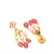 Pink White Gold Tone Meenkari Necklace Set