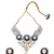 Blue Grey and White Pearl Necklace Set