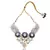 Blue Grey and White Pearl Necklace Set