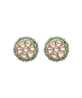 Green and White Pearl Kundan Necklace Set 4