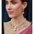 Pink Blue and White Kundan Necklace Set