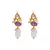 Pink Blue and White Kundan Necklace Set