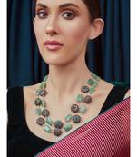 Green Black Red Kundan Necklace