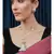 White Pink Gold Tone Kundan Necklace Set