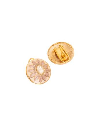 White Pink Gold Tone Kundan Necklace Set 5
