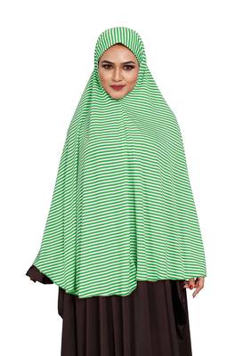 JSDC Women Daily Wear Sleeveless Strips Printed Stitched Organic Jersey Abaya Hijab 2