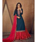 semi-stitched Pure Silk Ethnic Gowns