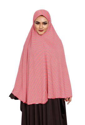 JSDC Women Modest Wear Sleeveless Strips Printed Stitched Organic Jersey Abaya Hijab 3