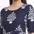 DAAVI Womens Rayon Floral Print Flared Long Gown (Navy Blue)