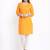 DAAVI Womens Cotton Embroidered Straight Kurta (Orange)