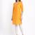 DAAVI Womens Cotton Embroidered Straight Kurta (Orange)