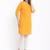 DAAVI Womens Cotton Embroidered Straight Kurta (Orange)