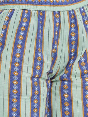 DAAVI Womens Cotton Cambric Printed Straight Kurta Palazzo Set (Multi Color) 4