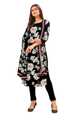 Party Wear Traditional Look Digital Print Crep Silk Salwar Kameez With Dupatta 1