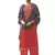 Coral embroidered tussar silk salwar
