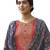 Coral embroidered tussar silk salwar