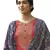 Coral embroidered tussar silk salwar