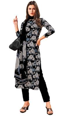 Party Wear Traditional Look Digital Print Crep Silk Salwar Kameez With Dupatta 1