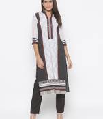 Black embroidered cotton salwar