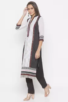 Black embroidered cotton salwar