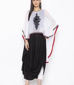 Black embroidered cotton salwar