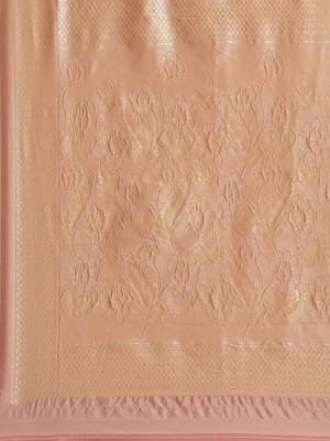 Shaily Women Lavender Silk Blend Woven Zari Saree 3