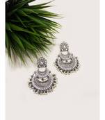 Silver Statement Chandbali Earrings